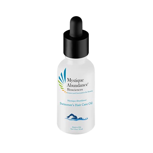 Mystique's MIRACLE Herbal Swimmer's Leave-in Hair Oil Pre-Swim Defense, Chlorine Protection, Removal, Beach Water Sun Protection, Hair Dryness, Anti-Dandruff, Fix Dry and Itchy Scalp