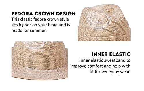Lack of Color Women's Palma Fedora (Small/Medium, Natural)