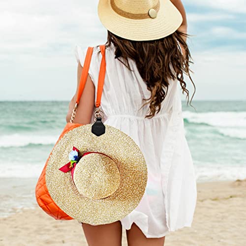 Magnetic Hat Clip for Travel - Hat Carrier Purse Accessories - Sun Hat Holder Hands-Free Bag (Hexagon, Black)