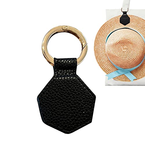 Magnetic Hat Clip for Travel - Hat Carrier Purse Accessories - Sun Hat Holder Hands-Free Bag (Hexagon, Black)
