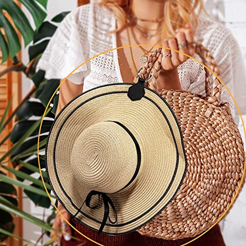 Magnetic Hat Clip for Travel - Hat Carrier Purse Accessories - Sun Hat Holder Hands-Free Bag (Hexagon, Black)