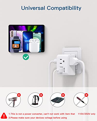 European Power Adapter for Italy, France…